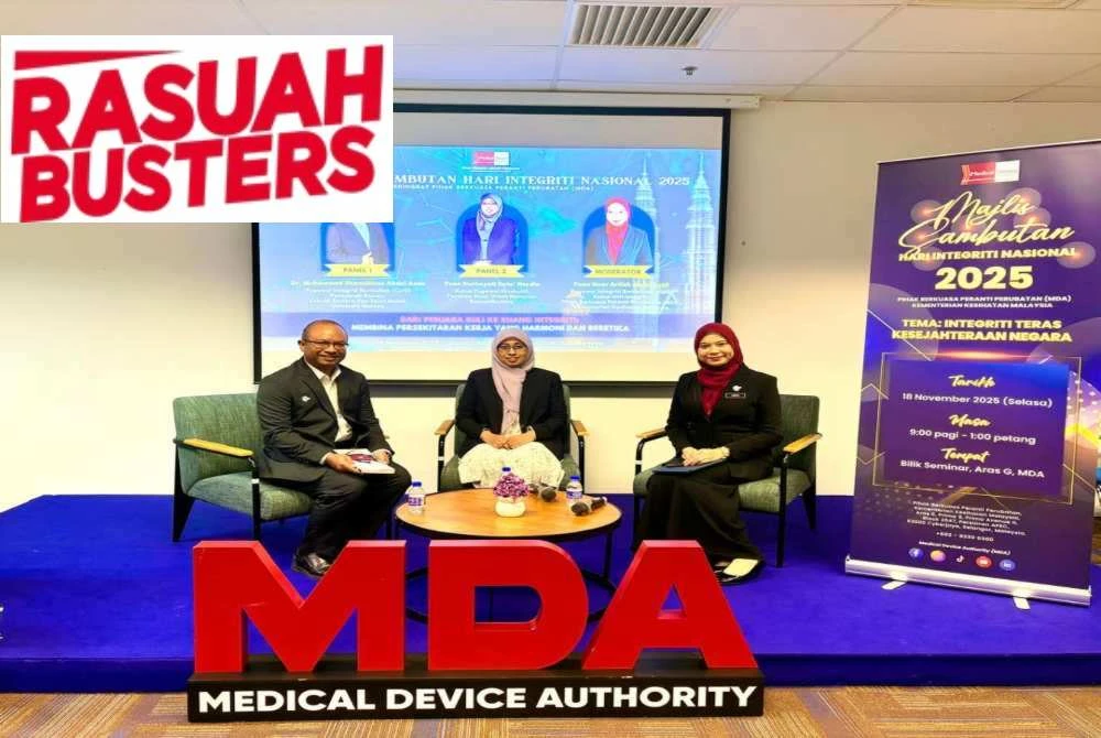 Dari kiri, Muhammad Shamshinor, Nurhayati Nordin dan Noor Arifah.