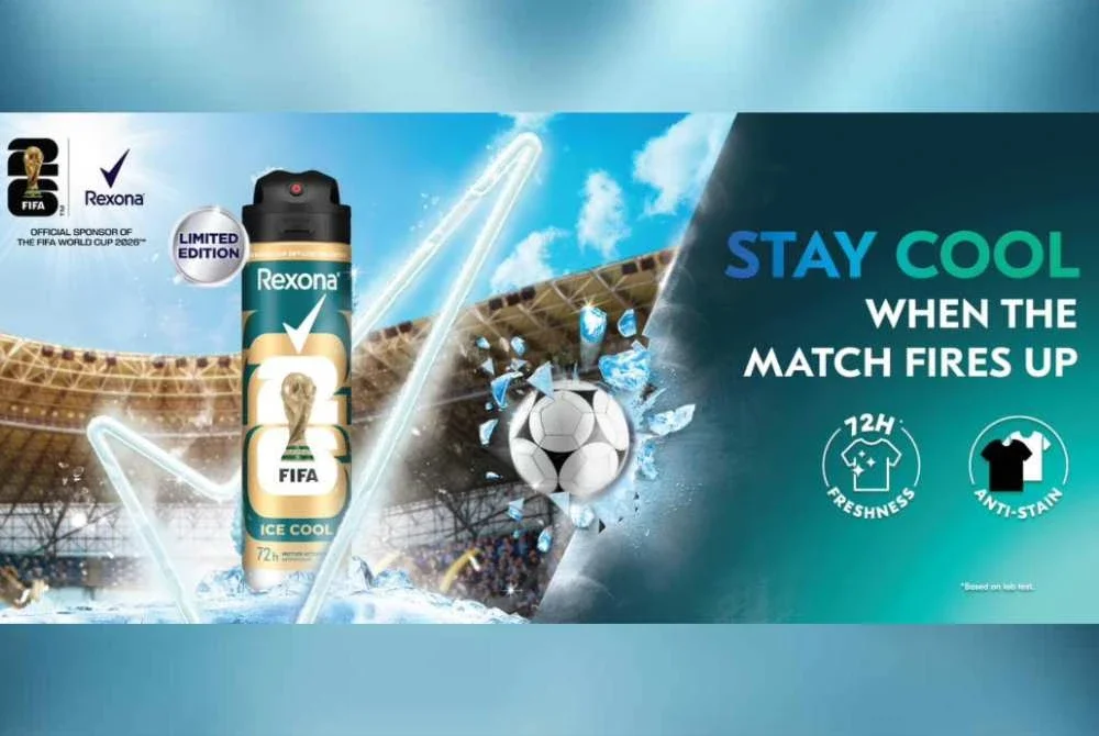 Rexona memperkenalkan Rexona Ice Cool Spray Edisi Terhad FIFA World Cup 2026™