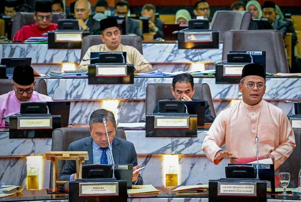 Amirudin semasa sesi penggulungan Sidang DUN Selangor pada Jumaat.