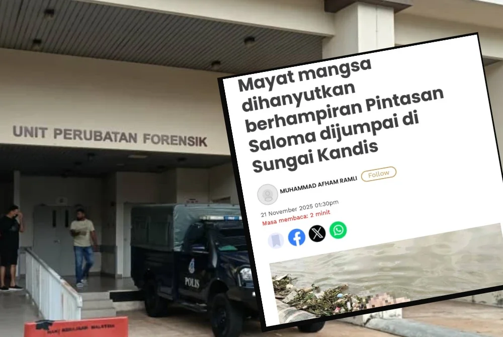 Mayat K Suresh dibawa ke Unit Forensik Hospital Shah Alam pada Jumaat.