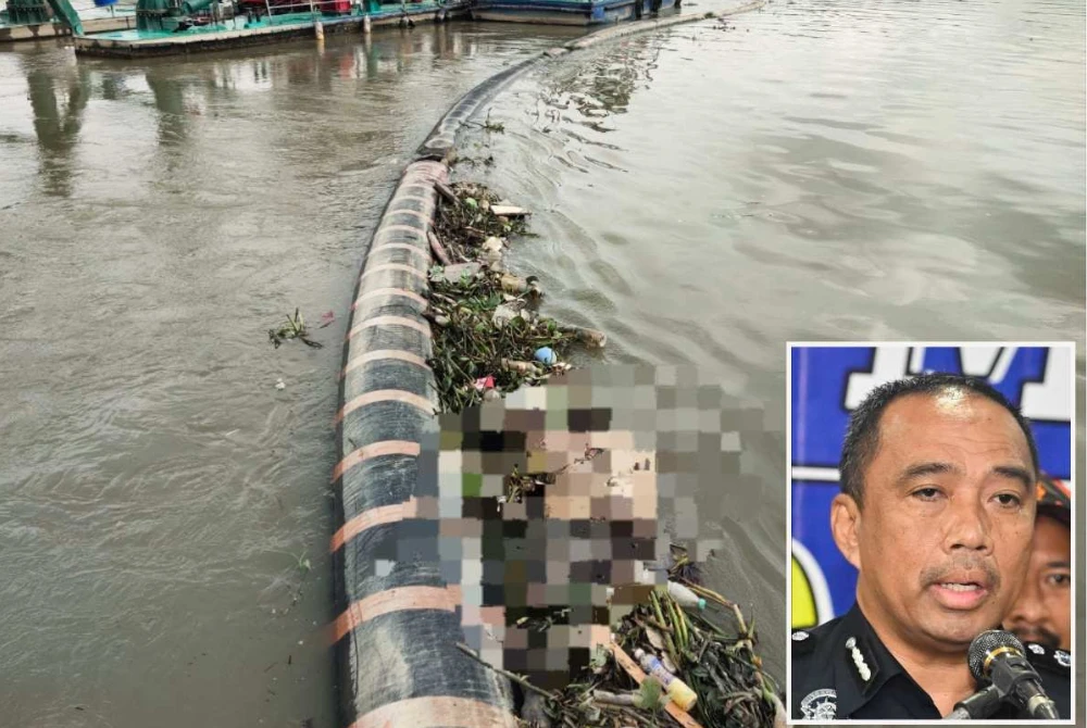 Mayat mangsa dijumpai di kawasan perangkap sampah di Kampung Sungai Kandis, Shah Alam pada Jumaat. Gambar kecil (Sazalee)