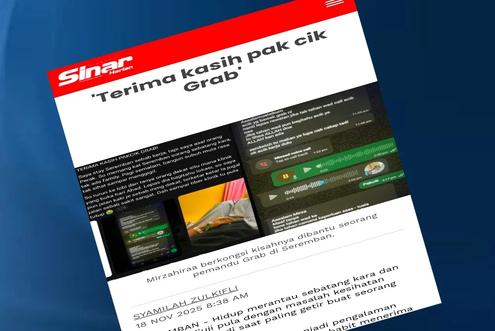 Laporan Sinar Harian berkenaan bantuan dihulurkan Mohamad Safie baru-baru ini.