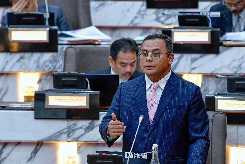 Amirudin ketika Mesyuarat Ketiga Penggal Ketiga DUN Selangor ke-15 Tahun 2025 di Bangunan Dewan Negeri Selangor pada Isnin. Foto: Bernama 