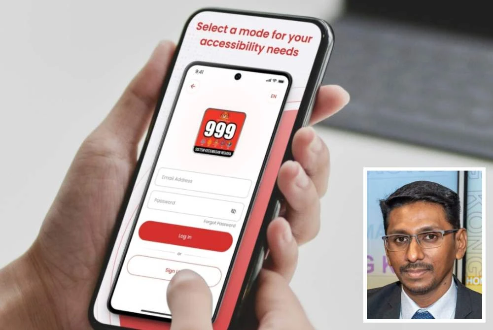 NG999 dibangunkan sebagai platform bersepadu sepenuhnya menggantikan sistem legasi MERS 999. Gambar kecil:Saravanan