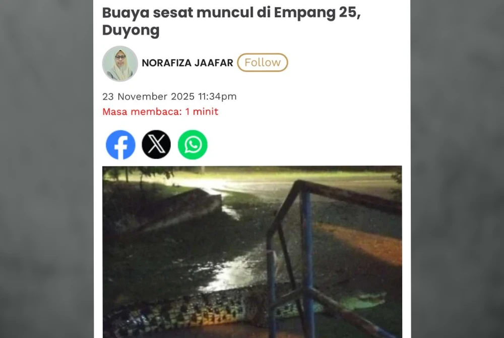 Laporan Sinar Harian pada Ahad.