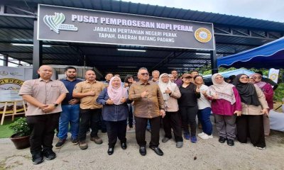 Pusat Pemprosesan Kopi Perak, kemudahan pertama seumpamanya di negeri ini yang diwujudkan di bawah kelolaan Jabatan Pertanian bakal beroperasi sepenuhnya, 1 Disember depan.
