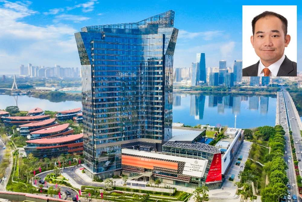 Sheraton Grand Xiamen Jimei yang mempunyai 370 bilik merupakan usaha pertama Kumpulan IOI Properties dalam sektor hotel di China. - Gambar kecil: Yeow Seng
