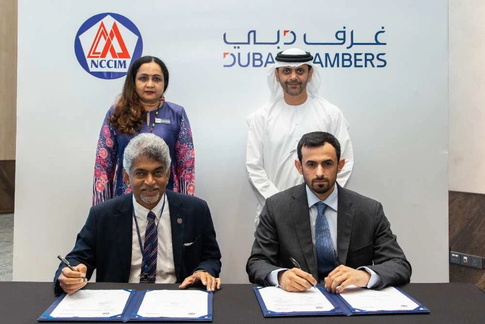 Dubai Chambers dan NCCIM menandatangani Memorandum Persefahaman (MoU) bagi memperkukuhkan hubungan perdagangan dua hala.