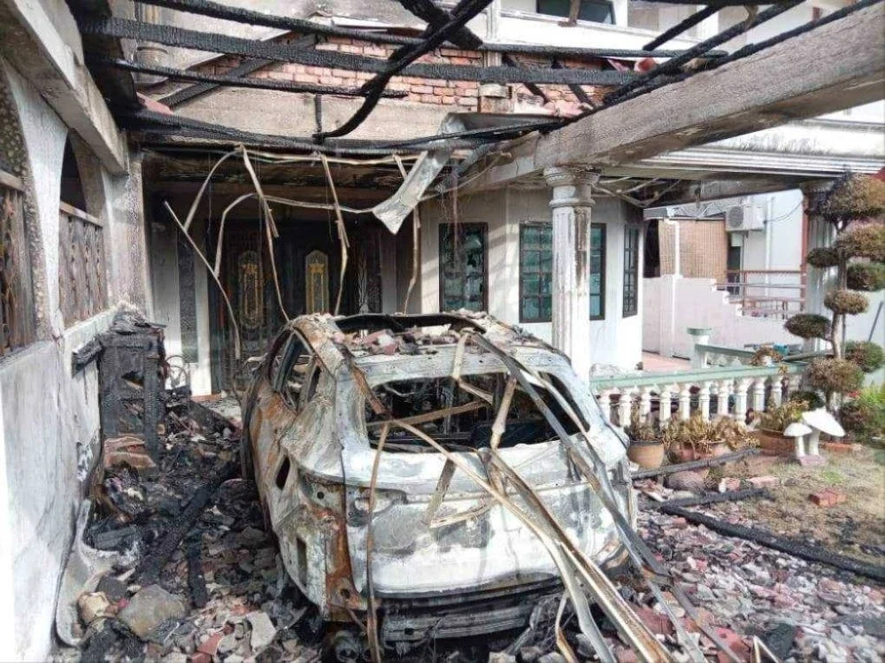 Suspek ditahan susulan kejadian kebaran kereta dalam kejadian 11 November lalu.