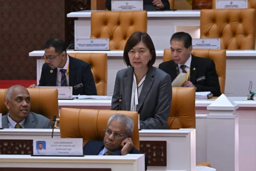 Sandrea menjawab soalan Chaw Kam Foon (PH-Menglembu) dalam Sidang DUN Perak pada Rabu.