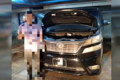 Lelaki terbabit mengakui menggunakan nombor pendaftaran Perodua Kancil miliknya sendiri selepas cukai jalan Toyota Vellfire tamat tempoh.