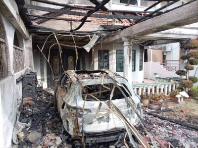 Suspek ditahan susulan kejadian kebaran kereta dalam kejadian 11 November lalu.