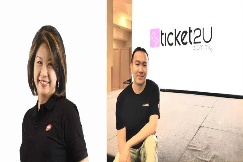 Kerjasama Tune Protect Re diwakili Janet (kiri) dan Ticket2U diwakili YC Chia mengembangkan pasaran ke Indonesia dengan perlindungan pembatalan tiket dan insurans kemalangan peribadi.