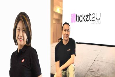 Kerjasama Tune Protect Re diwakili Janet (kiri) dan Ticket2U diwakili YC Chia mengembangkan pasaran ke Indonesia dengan perlindungan pembatalan tiket dan insurans kemalangan peribadi.