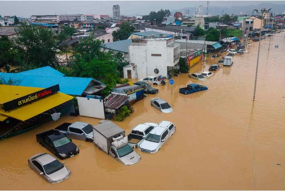 Situasi banjir di Hatyai. Foto AFP