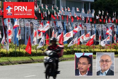 Sabah bakal melakar sejarah baharu politiknya apabila lebih setengah juta pengundi muda dan kali pertama muncul sebagai blok penentu dalam PRN ke-17 Sabtu ini. Gambar kecil dari kiri: Mohammad Tawfik dan Syahruddin Awang. Foto: Bernama