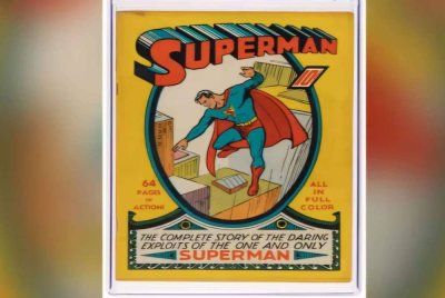 Naskhah Superman #1 itu diterbitkan pada tahun 1939. Foto: ForumAuctions/Bournemouth News/Shutterstock