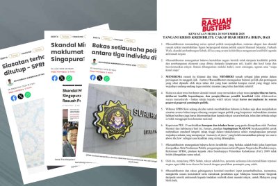 Kenyataan media Rasuah Busters pada Jumaat.