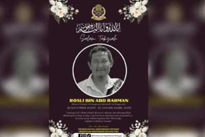 Rosli Abd Rahman menghembuskan nafas terakhir di ibu negara malam tadi.