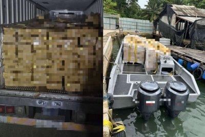 Lori dan bot yang dirampas. 