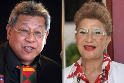 Pandikar Amin dan isteri, Diana Diego masing-masing kalah di kerusi DUN Pintasan dan Sekong. Gambar fail