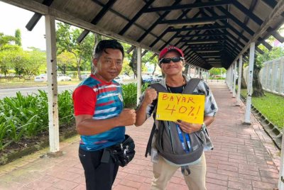 Hamid (kiri) bersama Milin Biok mahukan pemimpin matang dan bersatu selepas PRN Sabah. 