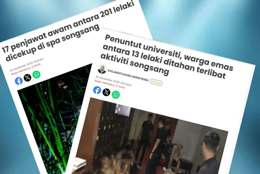 Laporan Sinar Harian baru-baru ini berkaitan serbuan premis yang menawarkan aktiviti hubungan songsang.