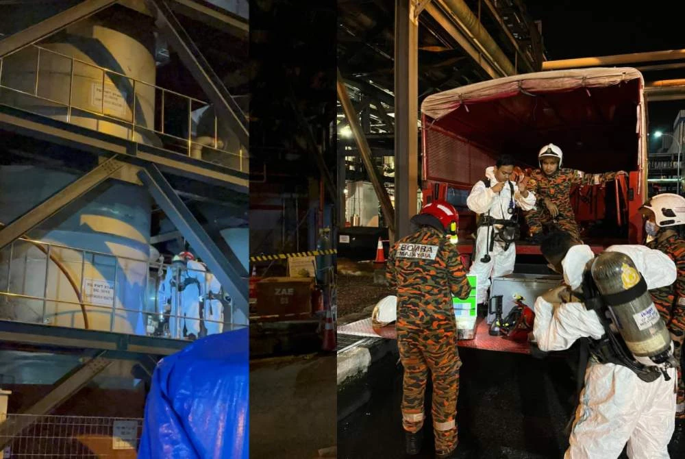 Sembilan pekerja kontrak sesak nafas selepas terdedah kepada gas bertoksik ketika melakukan kerja-kerja penyelenggaraan di sebuah kilang memproses makanan haiwan di kawasan Kerteh Biopolymer Park (KBP) pada petang Ahad.