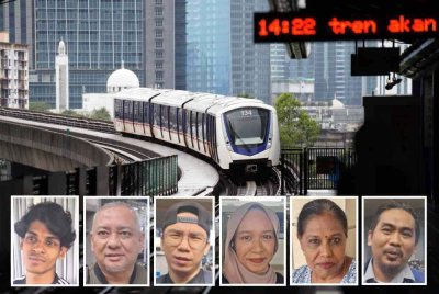 Pengguna berharap tren tiba tepat pada waktunya, selain mereka mendapat maklumat jelas jika gangguan berlaku.
Dari kiri: Victor, Syahril, Kay Eng, Nuha Naziha, Malar dan Muhammad Nur Ridawi.