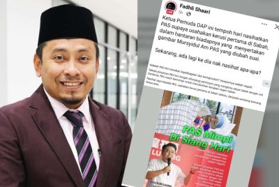 Ahmad Fadhli membuat hantaran di Facebook pada Isnin.