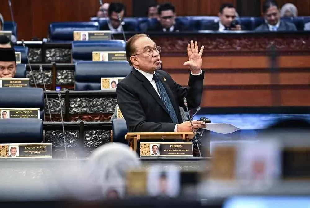 Anwar pada sesi PMQ di Dewan Rakyat pada Selasa. Foto: Jabatan Penerangan Malaysia