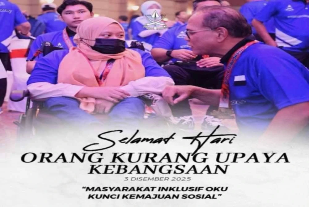 Ucapan Selamat Hari Orang Kurang Upaya Kebangsaan 2025 yang dikongsi Wan Rosdy melalui Facebook.