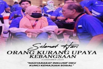 Ucapan Selamat Hari Orang Kurang Upaya Kebangsaan 2025 yang dikongsi Wan Rosdy melalui Facebook.