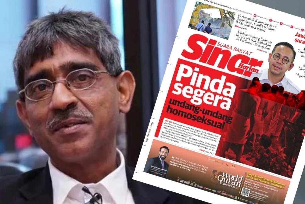 Laporan Sinar Harian pada Rabu. Gambar kecil: Mohamed Haniff