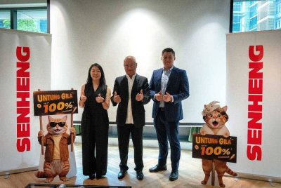 Pengarah Urusan Senheng, KH Lim (tengah) pada majlis taklimat media pada Khamis