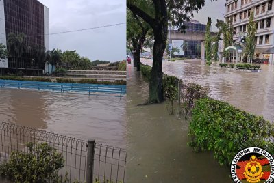 Keadaan banjir di sekitar ibu kota. - Foto: JBPM Kuala Lumpur.