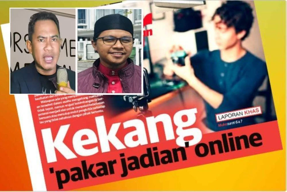 Laporan muka depan Sinar Harian pada Jumaat.Gambar kecil: Dediy Sulaeman (kiri), Izzul Islam (kanan).