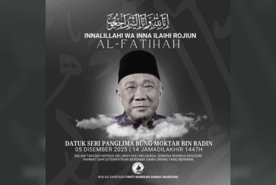 Mohd Shafie dalam hantaran di Facebook miliknya menzahirkan rasa dukacita dan penghormatan terakhir.