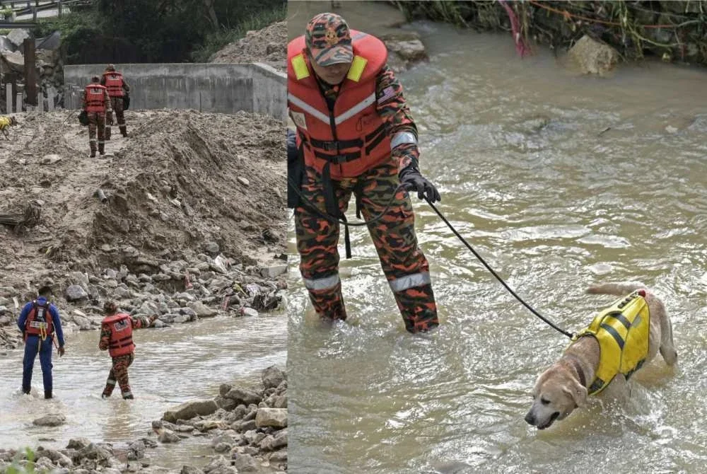 Operasi mencari dan menyelamat seorang remaja berusia 14 tahun yang dikhuatiri hanyut di Sungai Merbau, Kajang diteruskan di hari ketiga pada Sabtu. Foto Bernama
