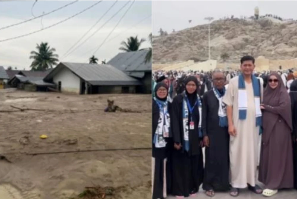 Tindakan Mirwan (dua dari kanan) menunaikan umrah ketika Aceh Selatan masih digenangi banjir mencetuskan kritikan banyak pihak. Foto Agensi
