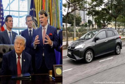 Trump memuji saiz kereta lebih kecil yang dilihat di Malaysia, Jepun dan Korea Selatan. - Foto Agensi