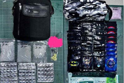 Antara dadah yang dirampas dalam serbuan berkenaan.