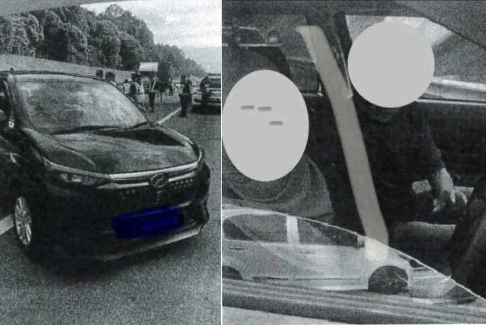 Kenderaan dinaiki lelaki yang ditahan JPJ dalam sekatan jalan raya diadakan pada Sabtu - Foto: JPJ Negeri Sembilan