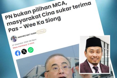 Pas mengambil maklum kenyataan Presiden MCA, Datuk Seri Dr Wee Ka Siong sebagaimana dilaporkan sebelum ini. Gambar kecil: Ahmad Fadhli