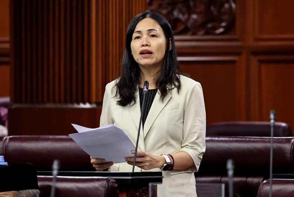 Nie Ching bercakap pada Mesyuarat Ketiga, Penggal Keempat Parlimen ke-15 Persidangan Dewan Negara di Bangunan Parlimen pada Selasa. Foto Bernama