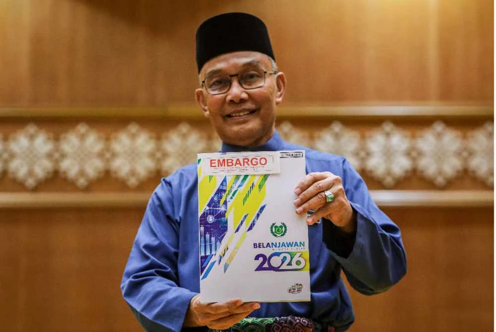 Mohd Shukri bergambar selepas membentangkan Belanjawan 2026 pada Persidangan DUN Perlis di Kompleks Seri Putra pada Selasa. Foto Bernama