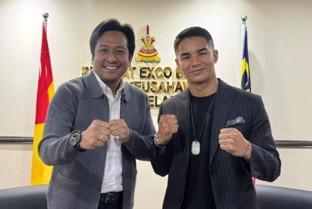 Najwan (kiri) mengadakan pertemuan dengan Jojo di pejabatnya pada Selasa.