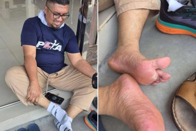 Chegubard berehat sebentar selepas menempuh perjalanan hampir 80km dari Port Dickson kini di Melaka. 