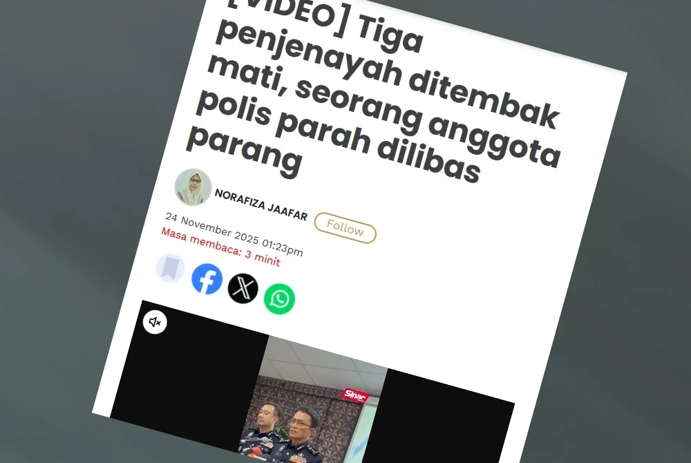 Laporan Sinar Harian pada 24 November 2025.