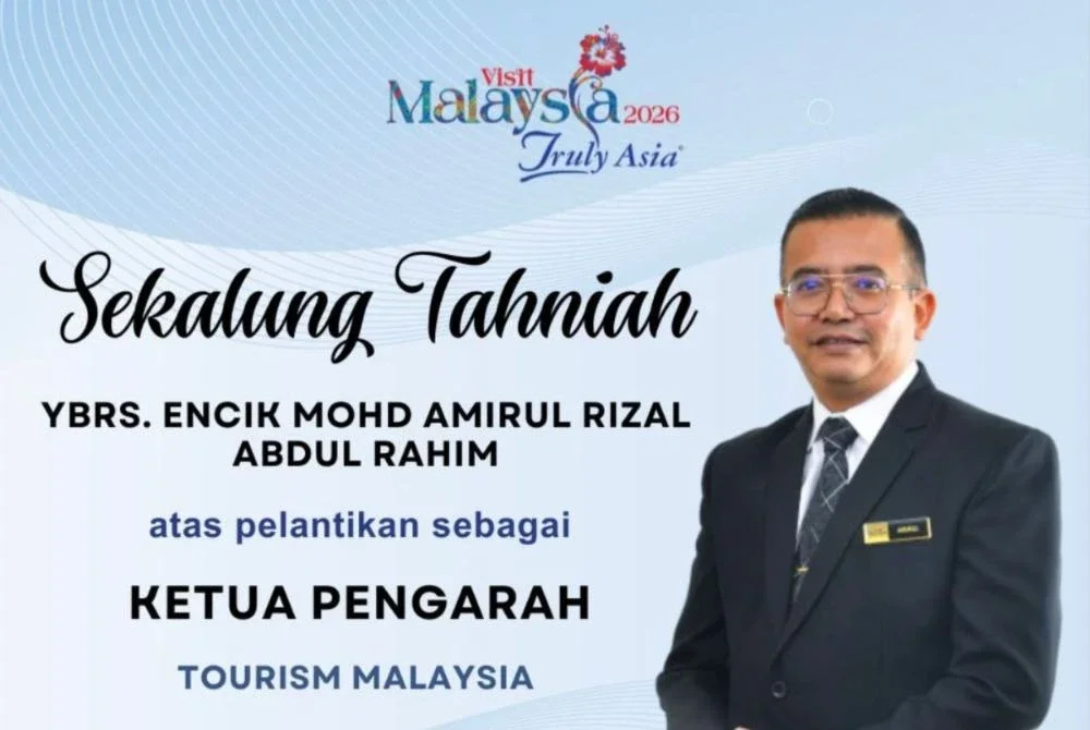 Mohd Amirul Rizal dilantik sebagai Ketua Pengarah Tourism Malaysia yang baharu berkuat kuasa 8 Disember lepas.